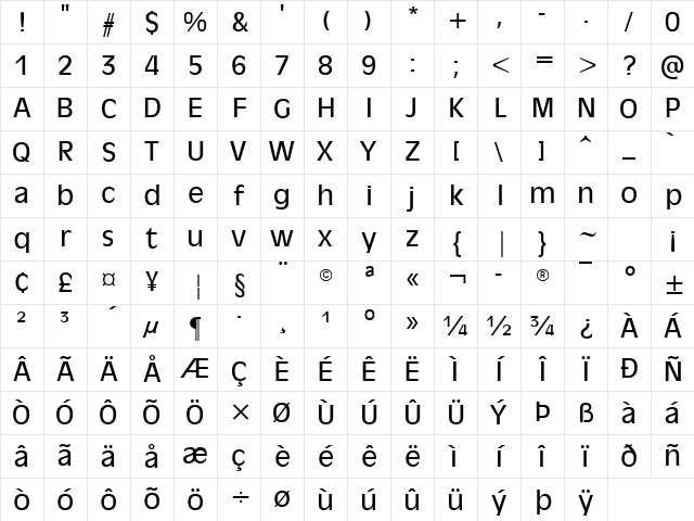 Antique Olive Regular Character Map Antique Olive Regular Character Map