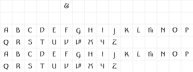 Antique Regular Character Map