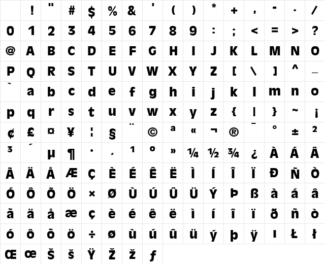 AntiqueOlive Regular Character Map AntiqueOlive Regular Character Map