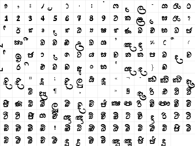 apex-a.pura-002 Regular Character Map