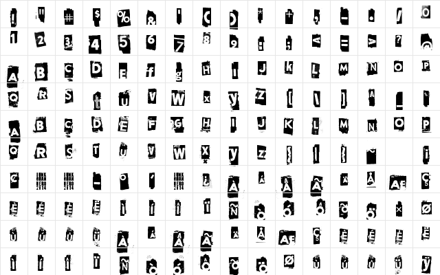 Appendix Regular Character Map