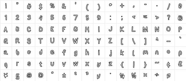 AppleStorm XbdOut Character Map