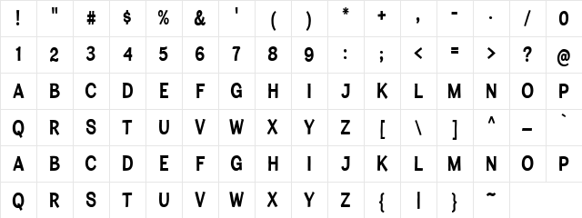 Aprilio Hope Bold Character Map Aprilio Hope Bold Character Map