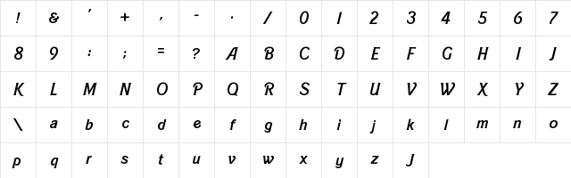 Ara Assaf Regular Character Map Ara Assaf Regular Character Map
