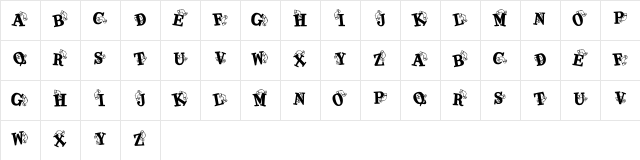 KR Kaboomerang Regular Character Map KR Kaboomerang Regular Character Map