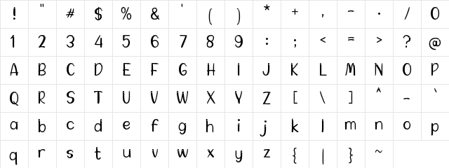 a Arbei Berry Regular Character Map