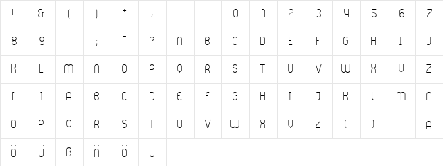 Mass Thin Character Map