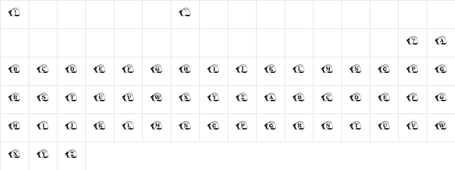 KR Kat's Caulron Regular Character Map KR Kat's Caulron Regular Character Map