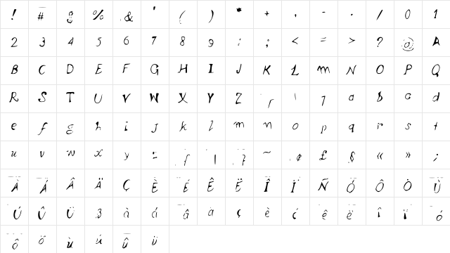 Argento_e_Ber__lio Medium Character Map
