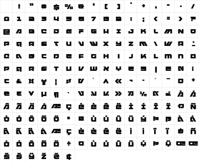 Armed Lightning Academy Regular Character Map Armed Lightning Academy Regular Character Map
