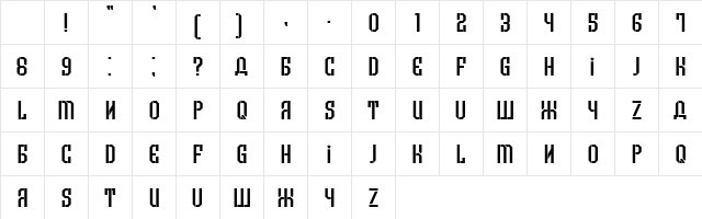 Armenia Regular Character Map Armenia Regular Character Map