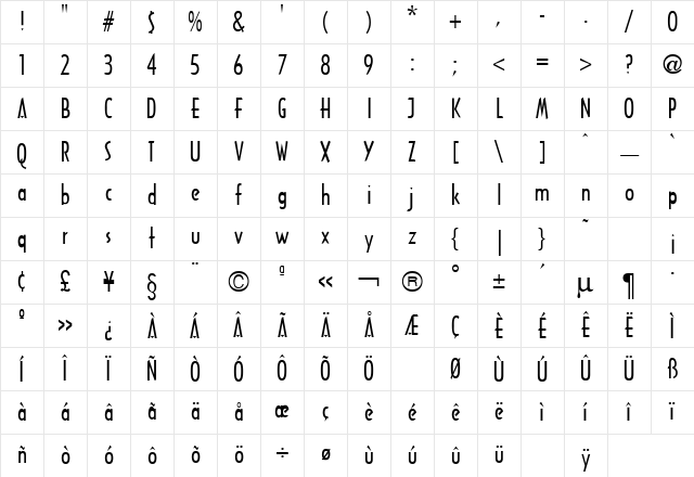 Arquitectura Regular Character Map
