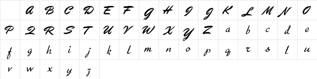 Arresto Regular Character Map Arresto Regular Character Map
