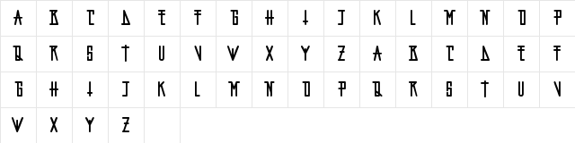 artchiko Regular Character Map