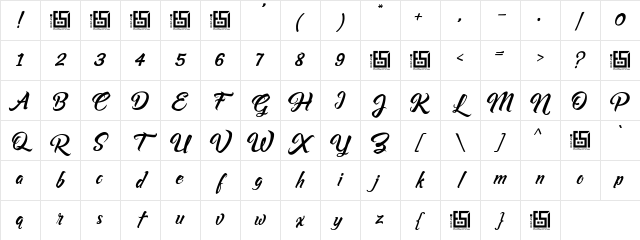 Asiyah Script Regular Character Map Asiyah Script Regular Character Map