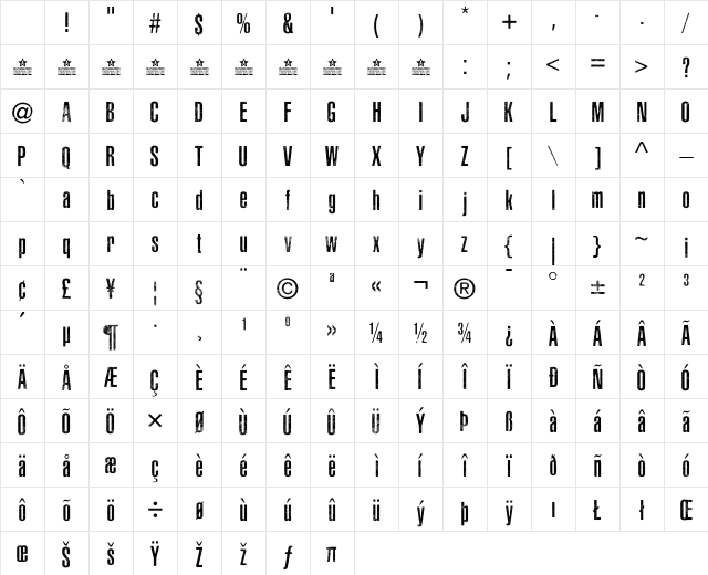 ASPHALTIC SCRATCH ROUNDED PERSO Regular Character Map ASPHALTIC SCRATCH ROUNDED PERSO Regular Character Map