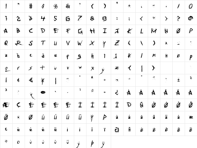 Assassin Nation Bold Bold Character Map Assassin Nation Bold Bold Character Map
