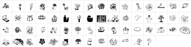 KR Katlings Five Regular Character Map KR Katlings Five Regular Character Map