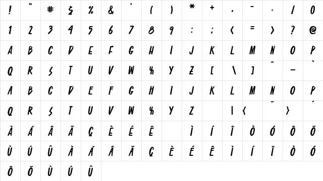 Asteristico Regular Character Map Asteristico Regular Character Map