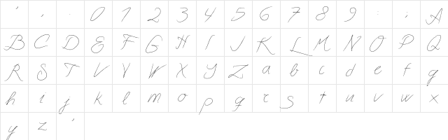 Astralasia Medium Character Map