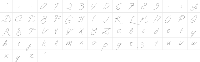 Astralasia Medium Character Map