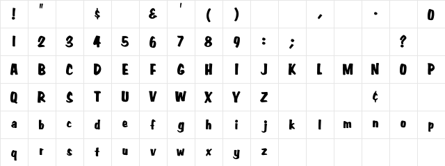 Atlas Regular Character Map Atlas Regular Character Map