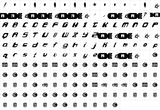 AtomBomb Speedster Character Map