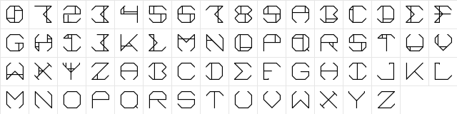 aurora Regular Character Map