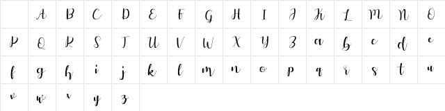 Autery Regular Character Map