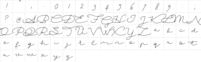 Autumn Chant Regular Character Map