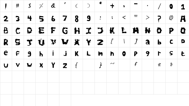 AVidaNova Medium Character Map AVidaNova Medium Character Map