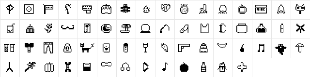 Aywadings Regular Character Map