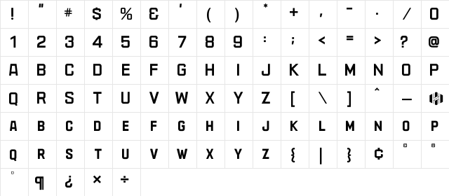 AzureoN Regular Character Map