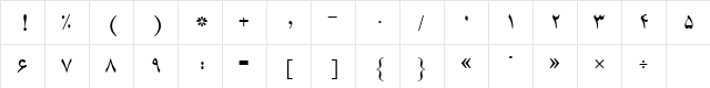 B Compset Regular Character Map