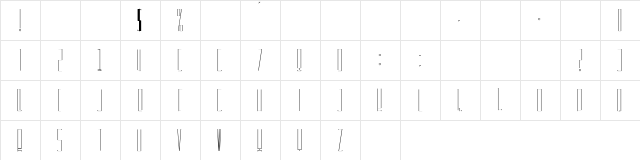 BABBIO-BASSO Roman Character Map