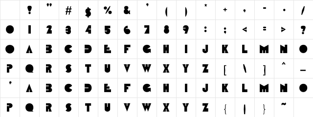Babiesteeth Regular Character Map