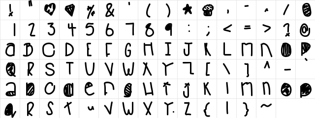 BabooInSpace Medium Character Map BabooInSpace Medium Character Map