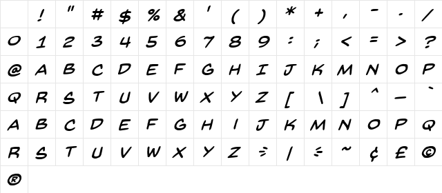 Back Issues BB Italic Character Map Back Issues BB Italic Character Map