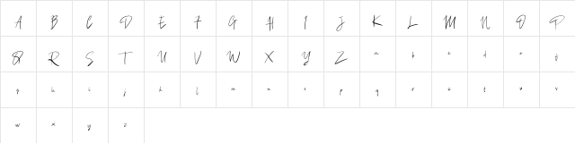 BandaraSignature Regular Character Map