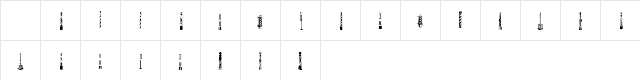 BarberPoles Regular Character Map BarberPoles Regular Character Map
