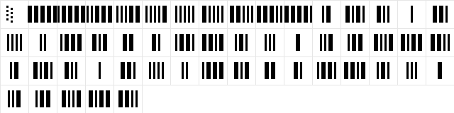 Barmorse Regular Character Map