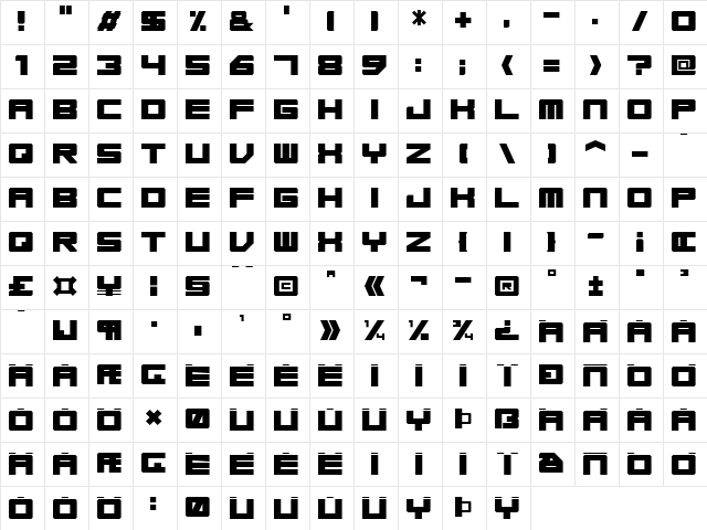 Base45 Regular Character Map