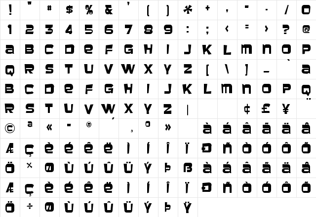 Baveuse Regular Character Map Baveuse Regular Character Map