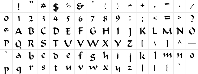 Beanie Plain Character Map