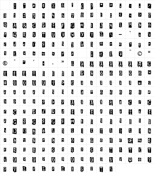 Beat My Guest Regular Character Map Beat My Guest Regular Character Map