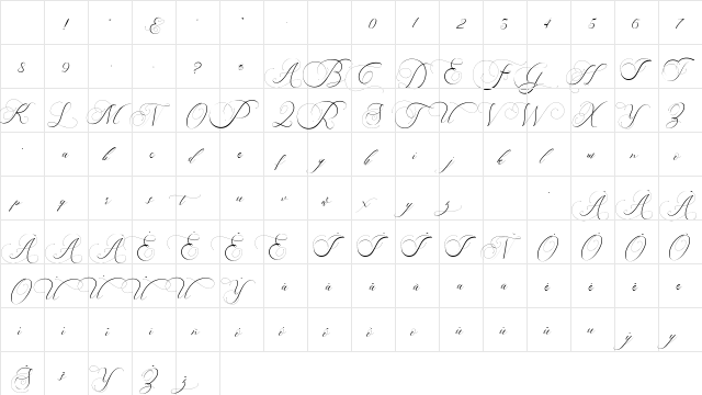Beauty Angelique Regular Character Map