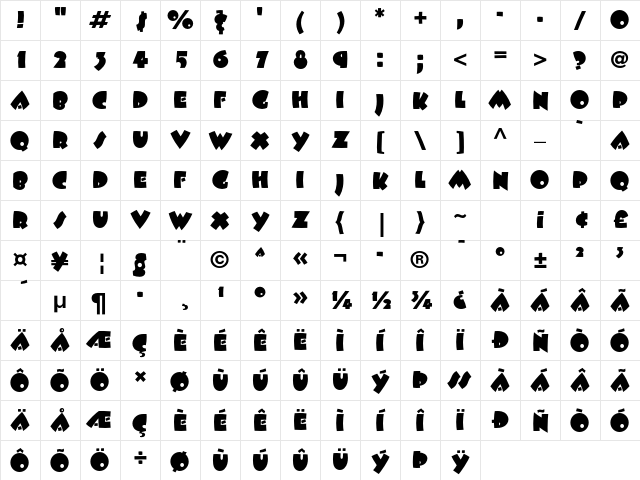 ITC Beesknees Std Regular Character Map