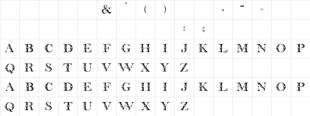 Beffle Regular Character Map Beffle Regular Character Map