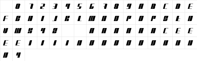 Belitang Regular Character Map