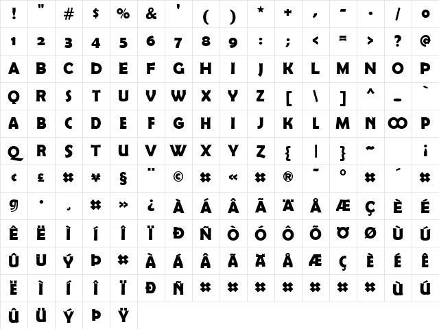Berlinsans DemiExpert Character Map Berlinsans DemiExpert Character Map